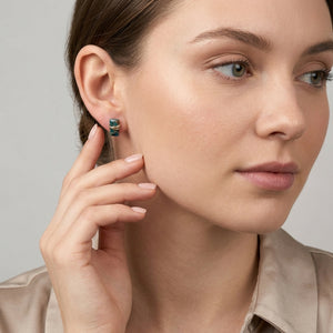 Baguette Studs - Copper Apatite