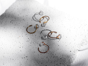 Herkimer Diamond Hug Hoops