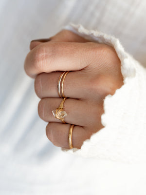 Herkimer Diamond Caged Ring