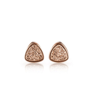 SALE- Gilded Triangle Druzy Studs