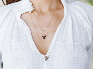 Albatross Necklace - Smoky Quartz