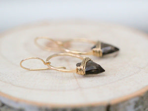 Albatross Earrings - Smoky Quartz