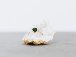 Micro Druzy Ring - Emerald City