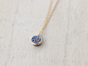 Baby Bezel Pendant Necklace - Sea Farer