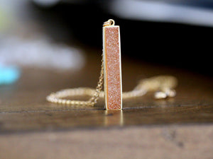 Brick Pendant Necklace