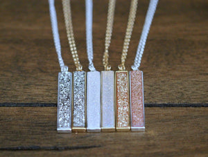 Brick Pendant Necklace