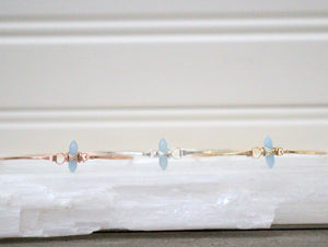 Crest Bracelet - Aquamarine