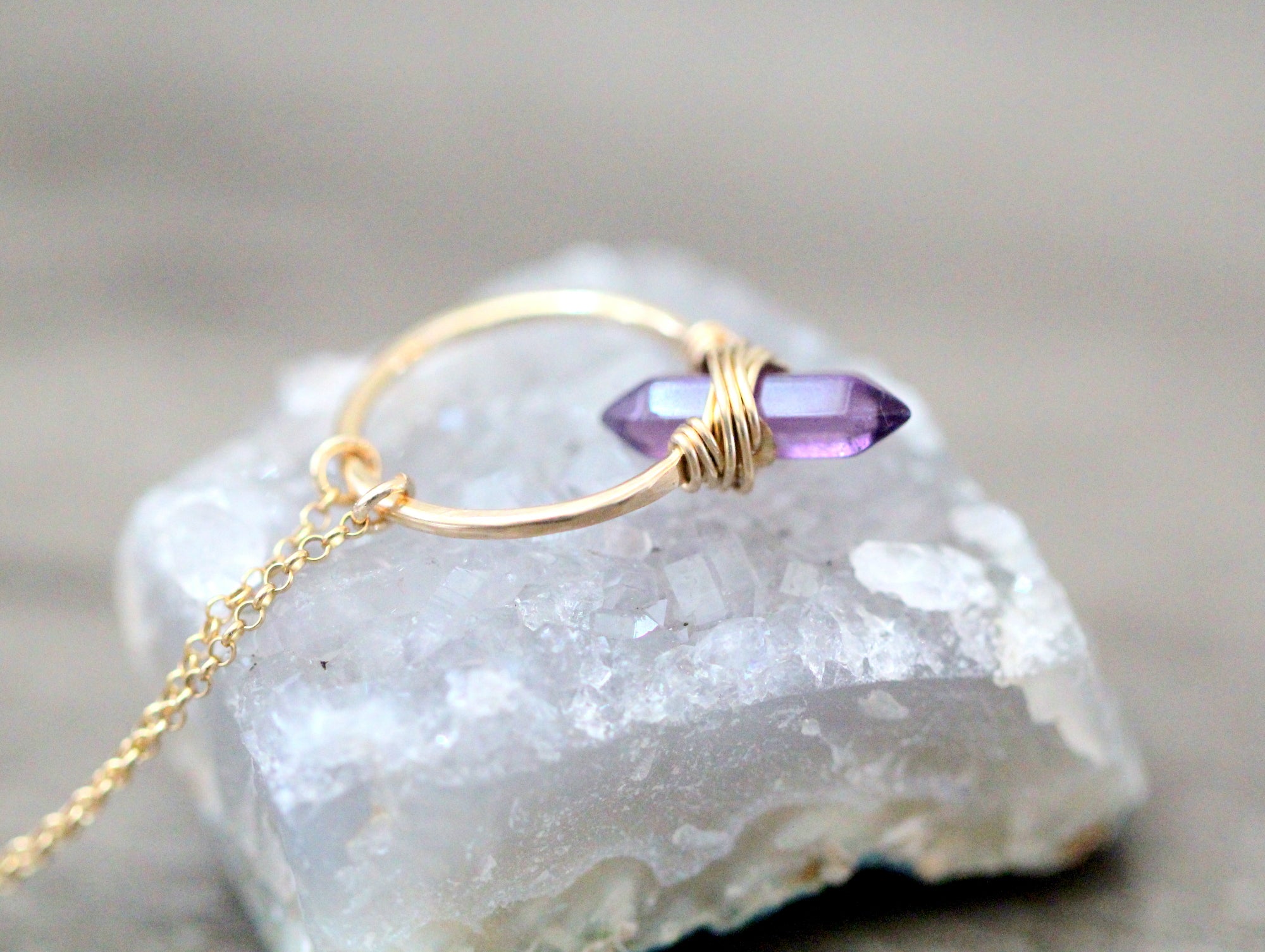 Crest Necklace - Amethyst