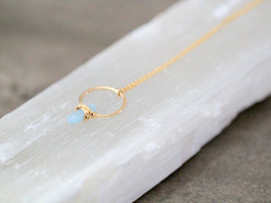 Crest Necklace - Aquamarine