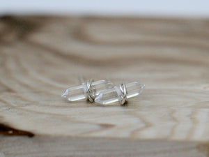 Crest Studs - Crystal Quartz