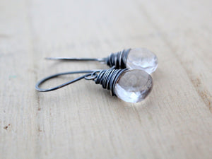 Crystal Quartz Dangle Earrings - Vow