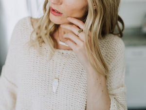 Druzy Bar Ring