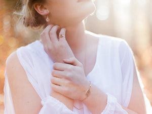 Druzy Bezel Drops - Gilded Rose Gold