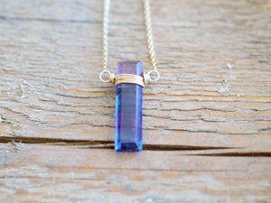 Fluorite Vertical Bar Necklace