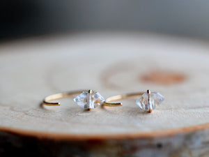 Herkimer Diamond Hug Hoops