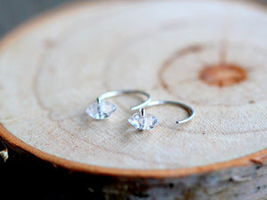 Herkimer Diamond Hug Hoops