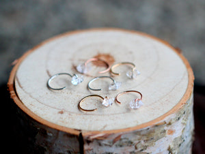 Herkimer Diamond Hug Hoops