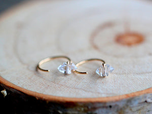 Herkimer Diamond Hug Hoops