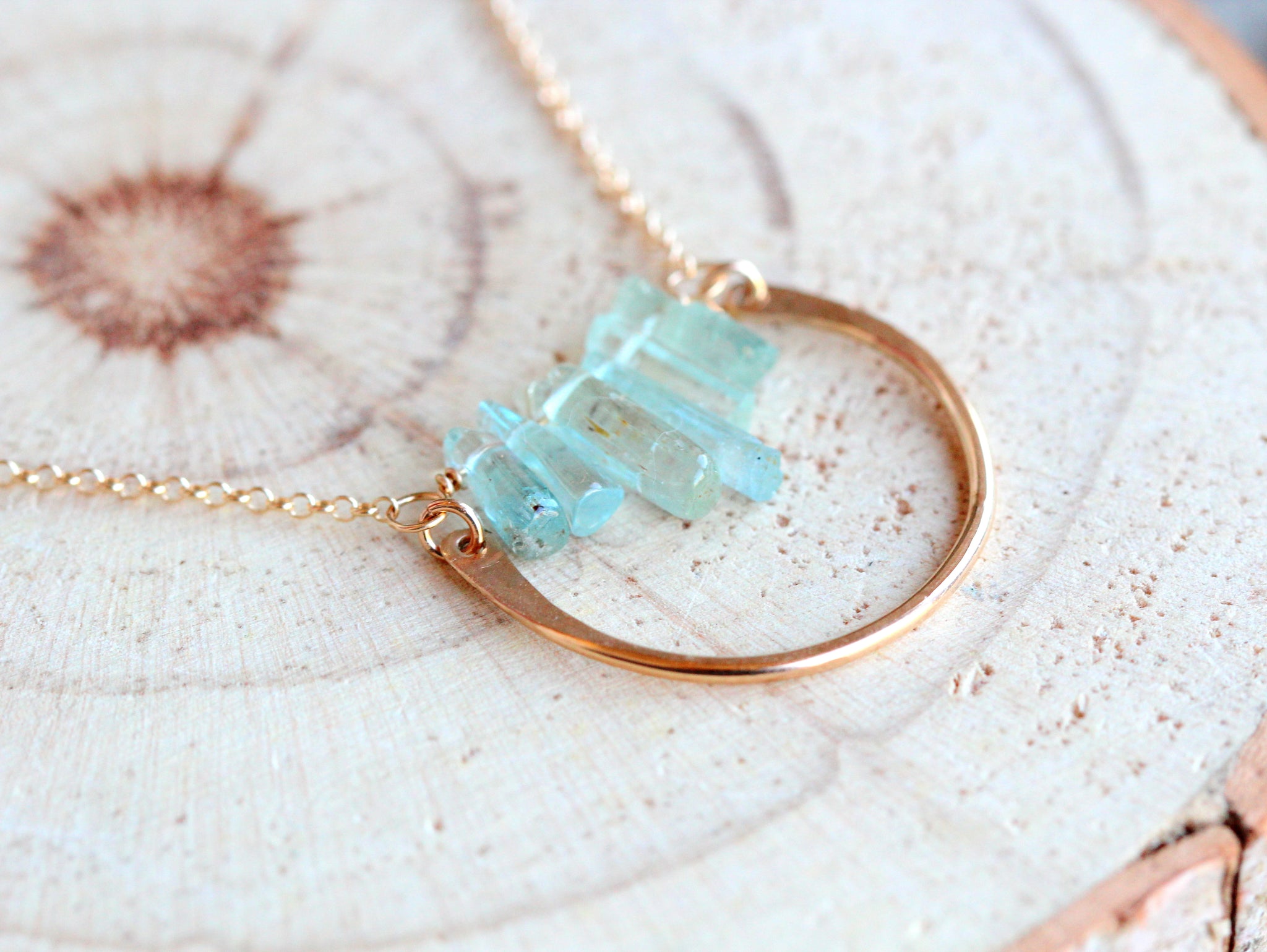Aquamarine Crystal Necklace – Joseph Brooks Jewelry