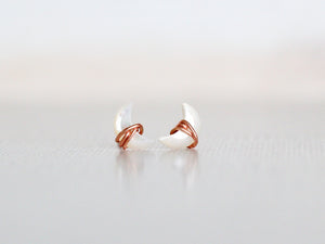 Mini Moonbeam Studs - Mother of Pearl