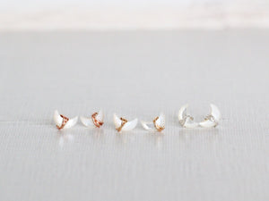 Mini Moonbeam Studs - Mother of Pearl