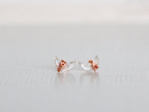 Mini Moonbeam Studs - Crystal Quartz