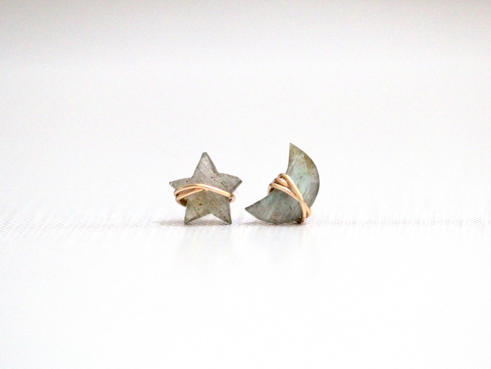 Moonbeam & Stardust Studs - Labradorite