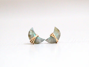 Moonbeam & Stardust Studs - Labradorite