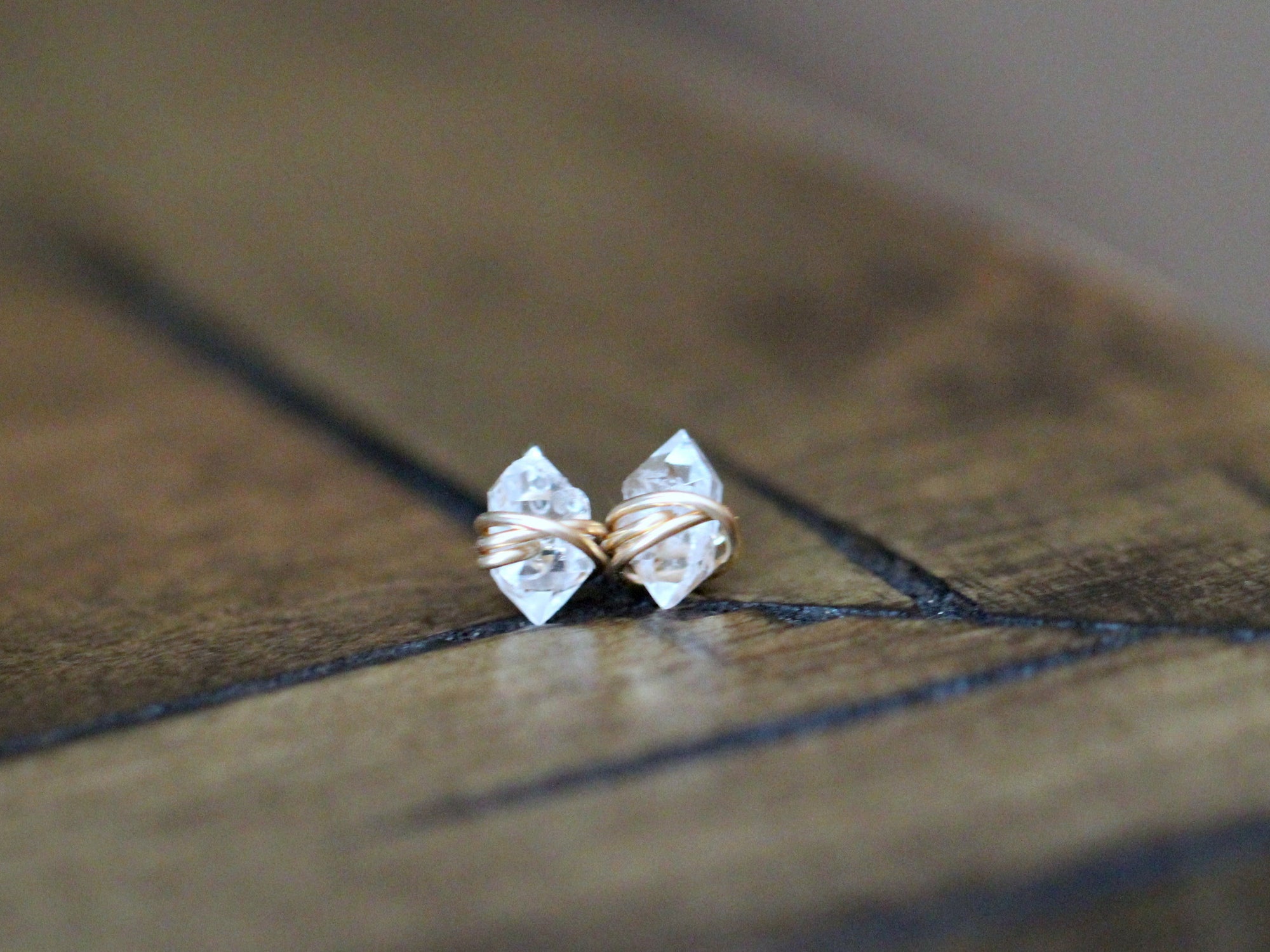 Herkimer Diamond Studs - As Seen On The Small Things Blog & Baby Daddy