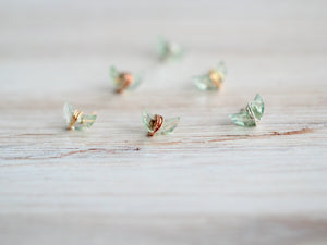 Moonbeam Studs - Green Fluorite