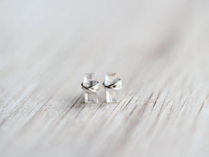 Baguette Studs - Moonstone