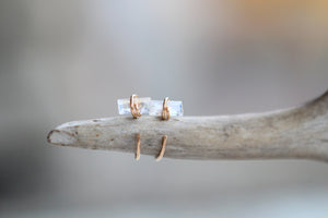 Moonstone Hug Hoops