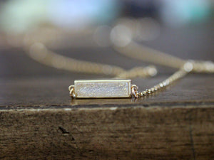 Druzy Baby Bar Necklace - Cottontail