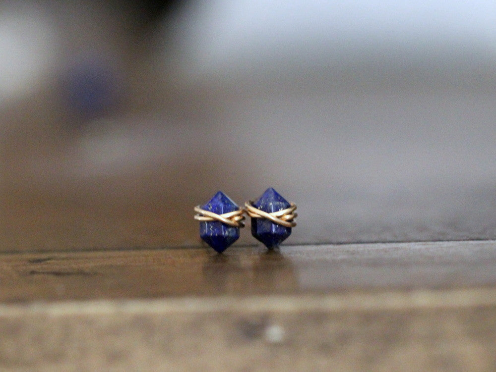 Pike Studs - Lapis Lazuli