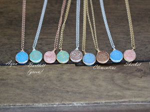 Druzy Bezel Pendant Necklaces - Pastel Edition  ( New Color )