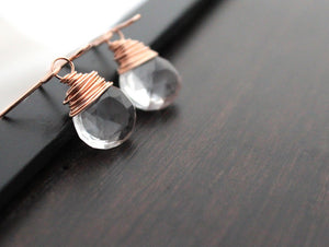 Crystal Quartz Dangle Earrings - Vow