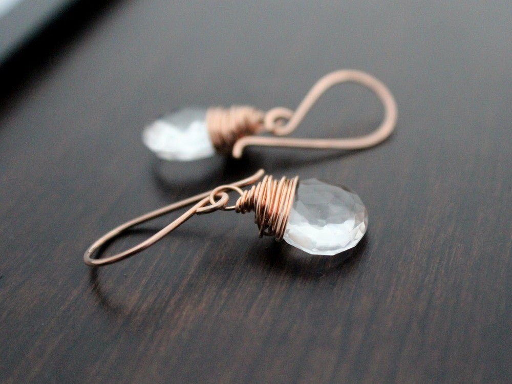 Crystal Quartz Dangle Earrings - Vow