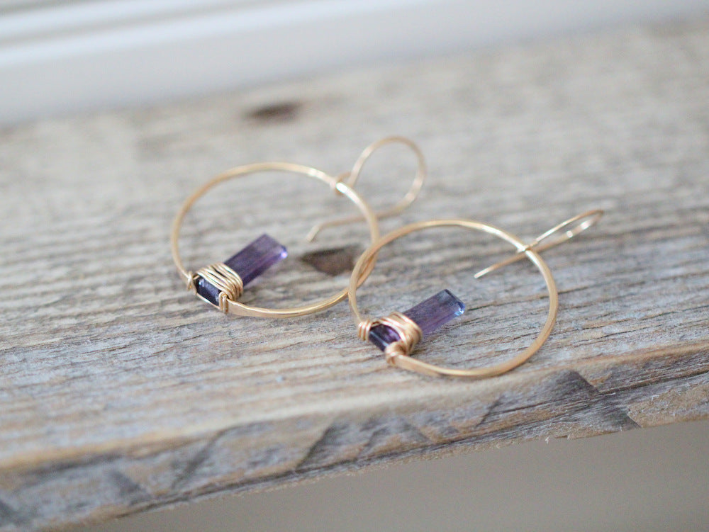 Sunrise Earrings - Fluorite ( As Seen On Chambers )