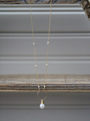 Pearl Hoop Necklace - As Seen On Riverdale