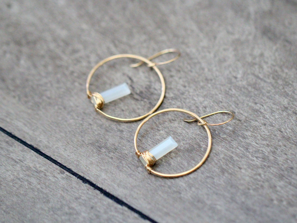 Sunrise Earrings - Moonstone