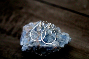 Arrow Hoop Earrings - Crystal Quartz  ( As Seen On Jane the Virgin )