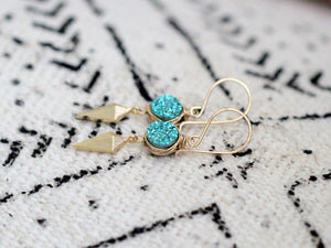 Stiletto Earrings - Teal