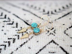 Stiletto Earrings - Teal