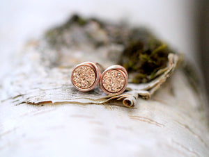 Micro Studs - Gilded Rose Gold