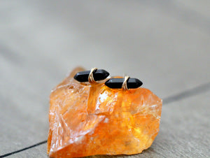Crest Studs - Obsidian