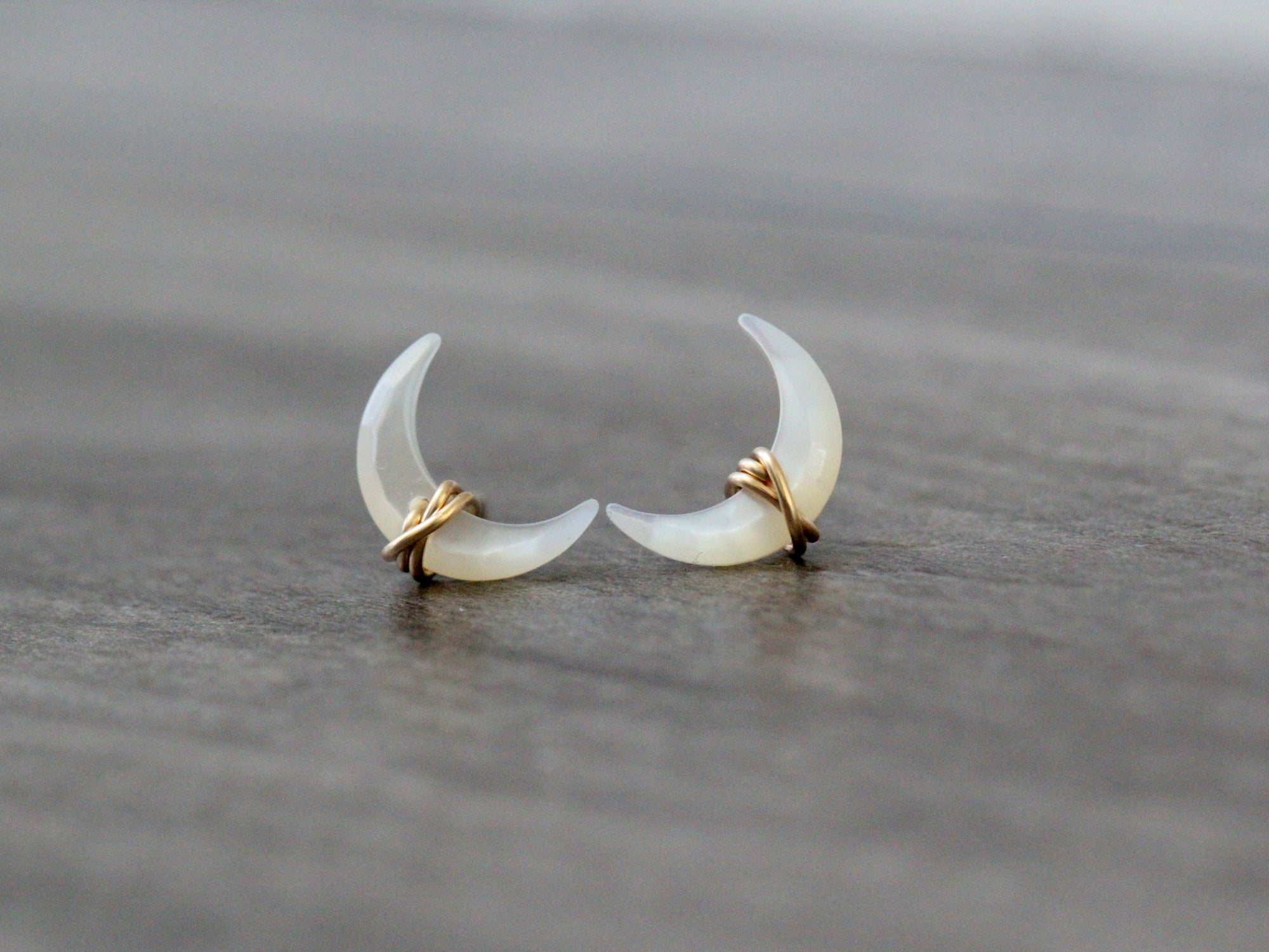 Moonbeam Studs - Mother of Pearl