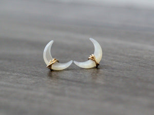 Moonbeam Studs - Mother of Pearl