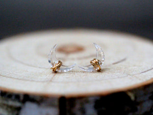 Moonbeam Studs - Crystal Quartz