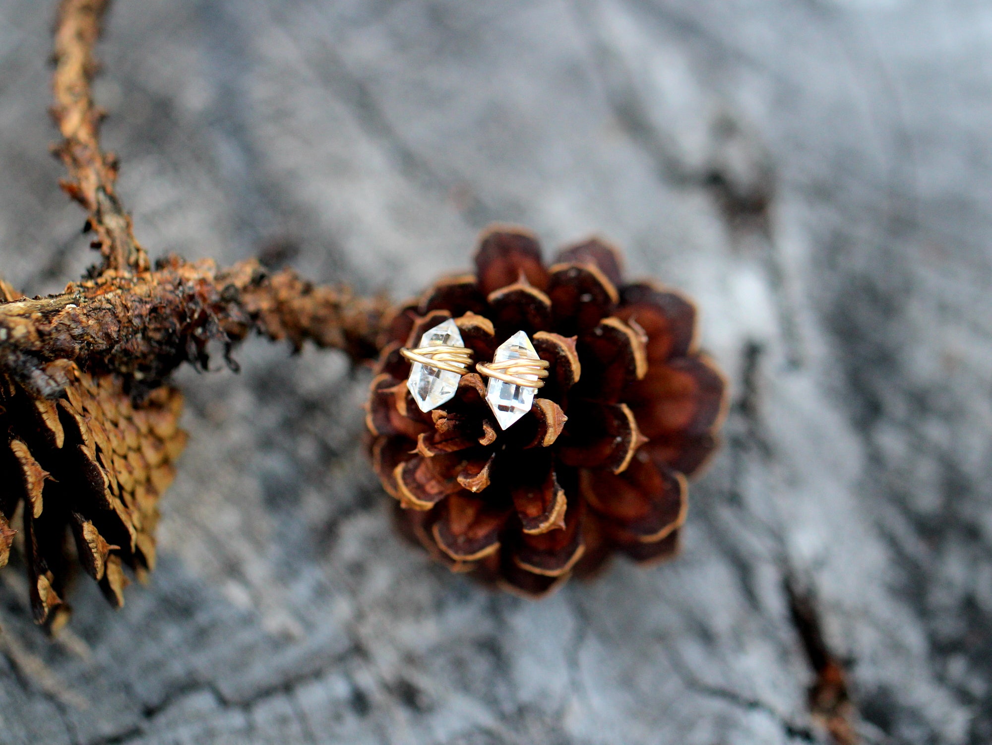 Herkimer Diamond Studs - Larger Size