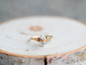 Herkimer Diamond Caged Ring